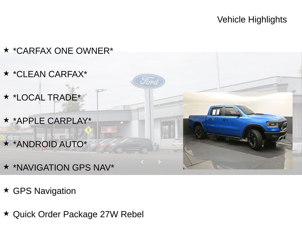 2024 Ram 1500 Rebel Crew Cab 4x4 5'7" Box