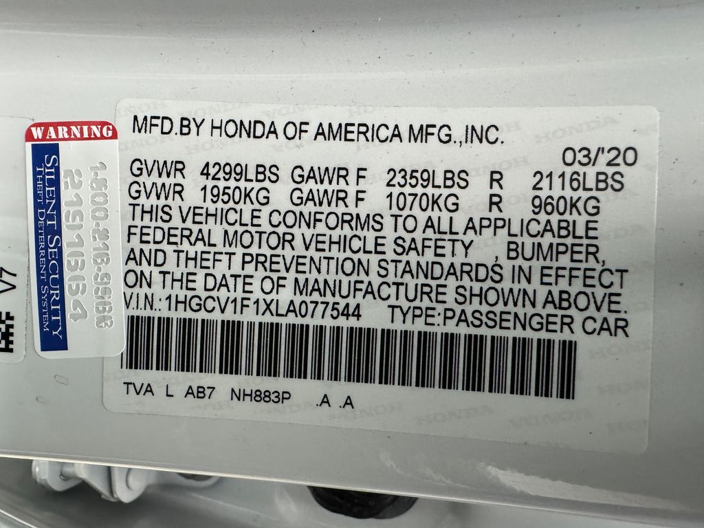 Used 2020 White Honda LX image 31