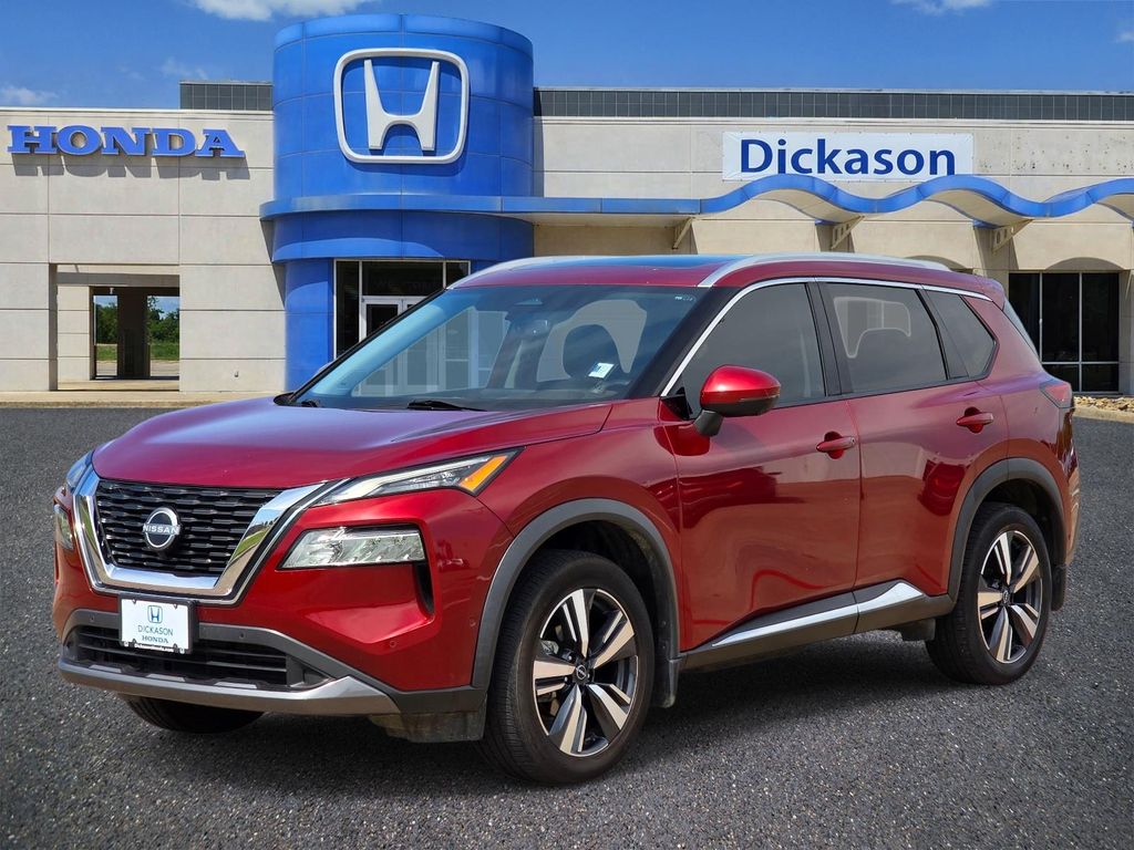 Red (Scarlet) 2023 Nissan Rogue SL FWD SUV / Crossover Front-Wheel Drive Continuously Variable Transmission