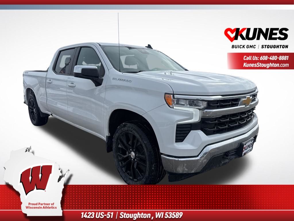 Summit White 2025 Chevrolet Silverado 1500 Pickup Truck Four-Wheel Drive Automatic