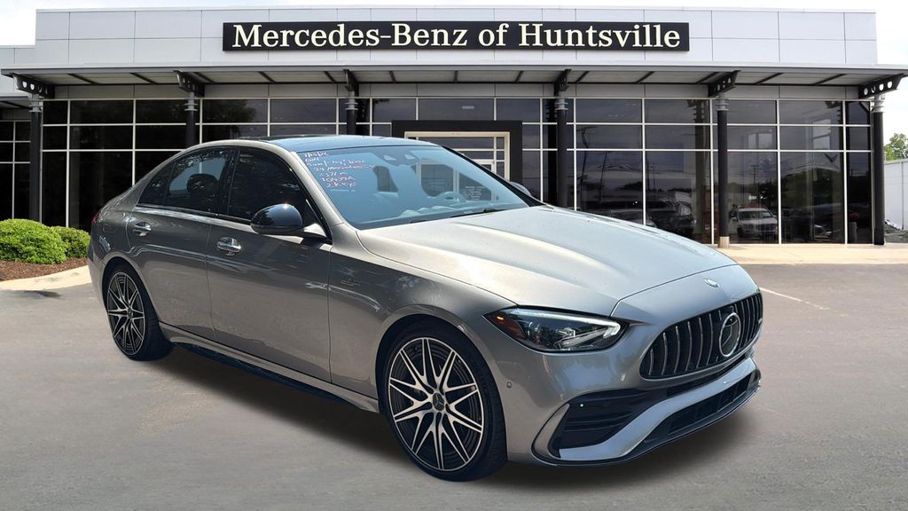 Silver 2024 Mercedes-Benz C-Class Sedan All-Wheel Drive 9-Speed Automatic
