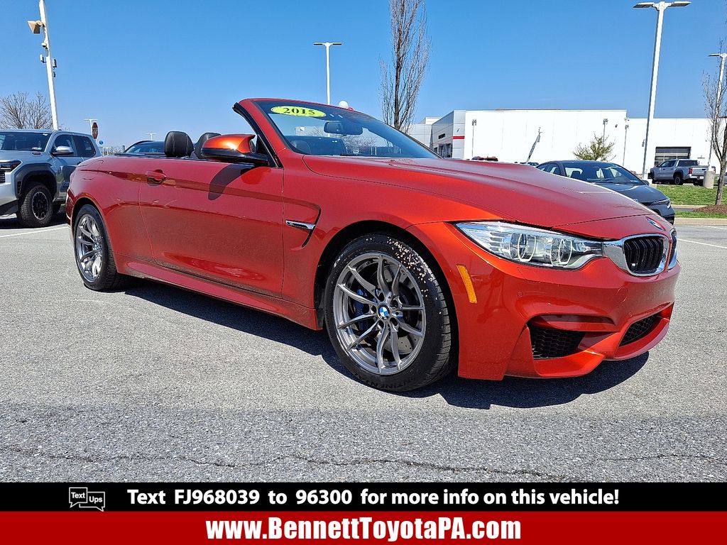 Orange Metallic 2015 BMW M4 Convertible RWD Convertible Rear-Wheel Drive 7-Speed Automatic