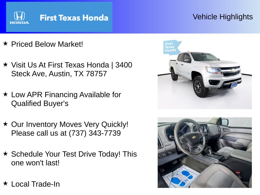 Used Car 2016 Chevrolet Colorado  Work Truck For Sale Under $15,000 In Austin, Texas