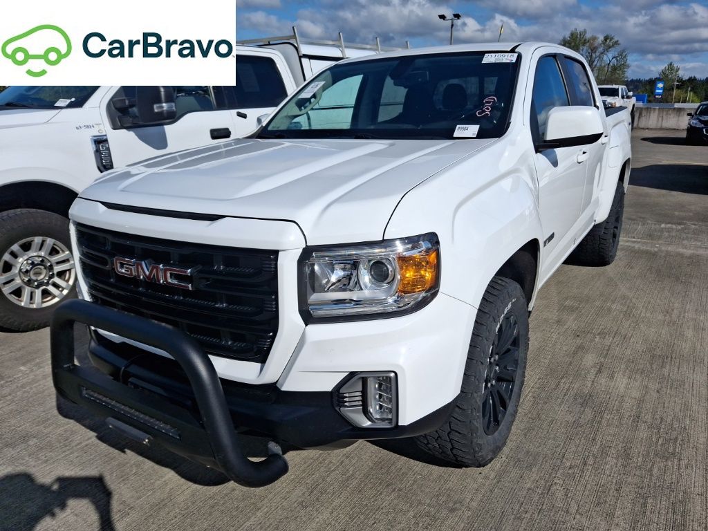 Summit White 2022 GMC Canyon Elevation Crew Cab 4WD Pickup Truck Four-Wheel Drive 8-Speed Automatic