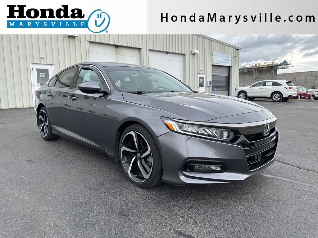 Gray (Modern Steel Metallic) 2018 Honda Accord 1.5T Sport FWD Sedan Front-Wheel Drive Continuously Variable Transmission