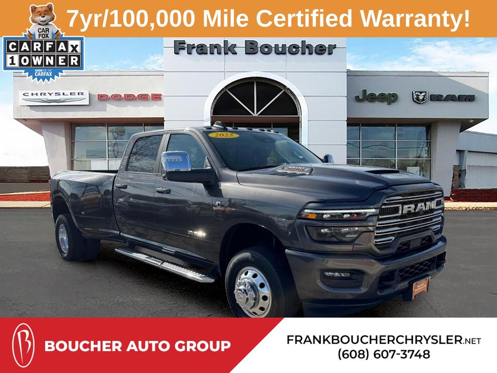 Gray (Granite Crystal Metallic Clearcoat) 2025 RAM 3500 Laramie Crew Cab LB DRW 4WD Pickup Truck Four-Wheel Drive 8-Speed Automatic