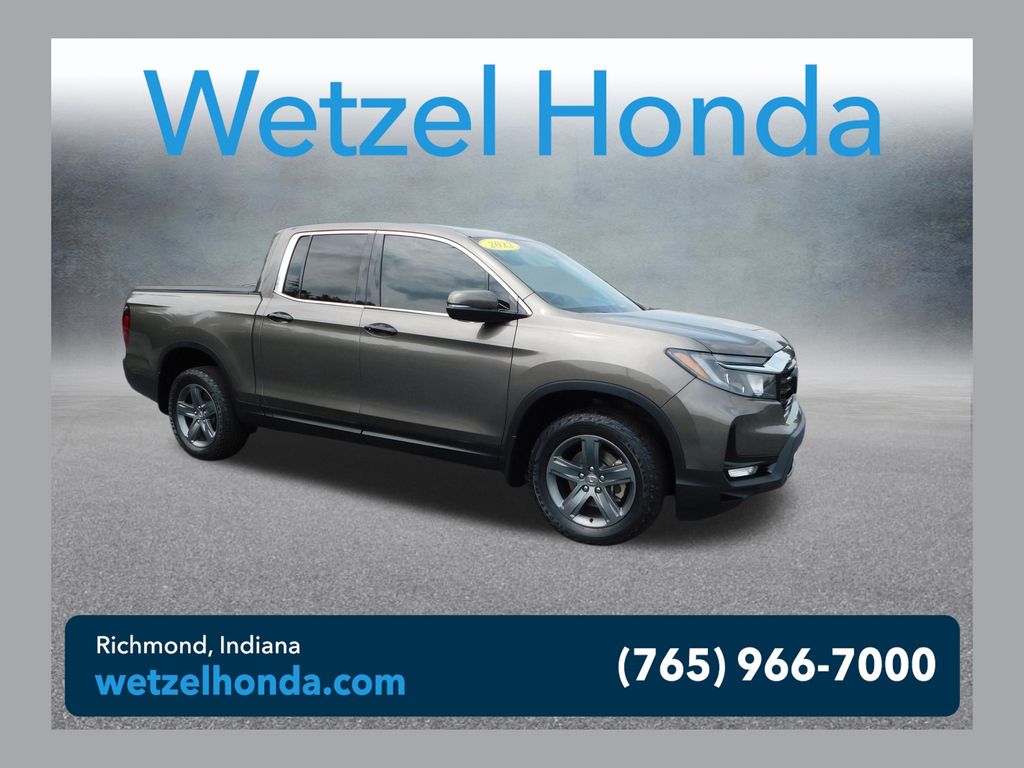 Gray 2022 Honda Ridgeline Pickup Truck All-Wheel Drive 9-Speed Automatic