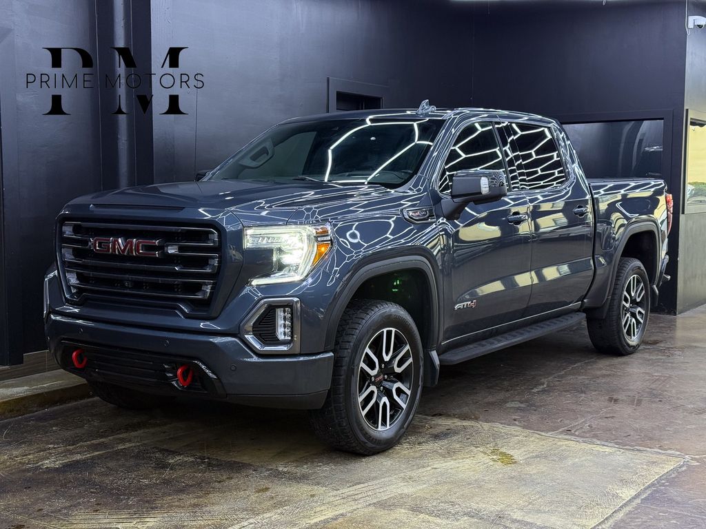 Gray (Dark Sky Metallic) 2021 GMC Sierra 1500 AT4 Crew Cab 4WD Pickup Truck Four-Wheel Drive Automatic