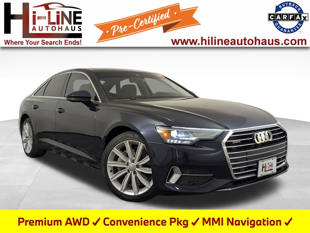 Firmament Blue Metallic 2020 Audi A6 45 TFSI quattro Premium AWD Sedan All-Wheel Drive 7-Speed Automatic