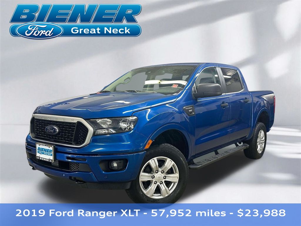 Lightning Blue Metallic 2019 Ford Ranger Pickup Truck Four-Wheel Drive Automatic