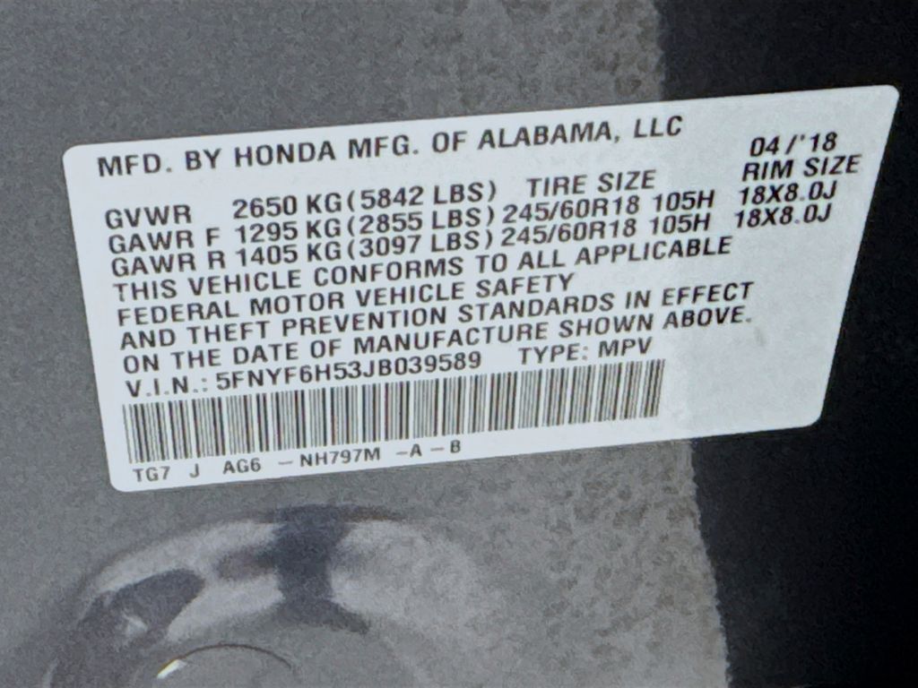 Used Car 2018 Honda Pilot  Ex-l For Sale Under $20,000 In Austin, Texas