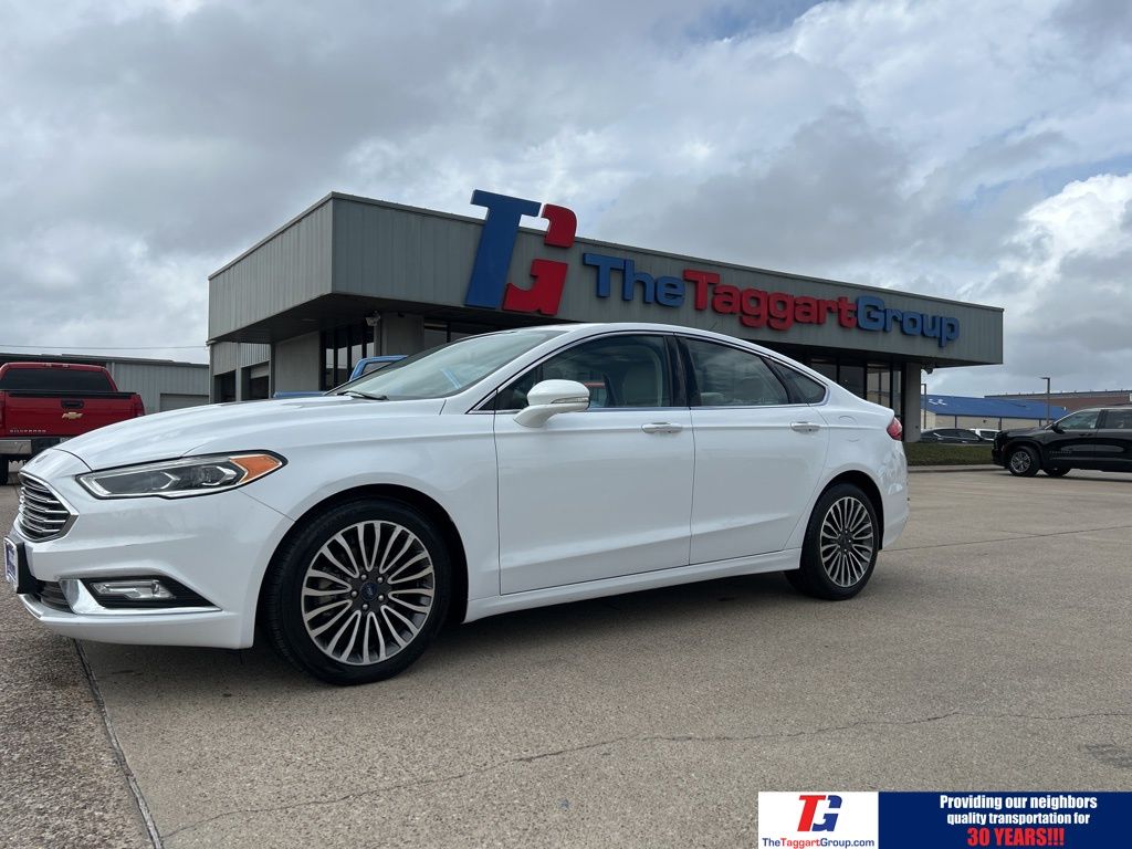 Oxford White 2018 Ford Fusion Titanium AWD Sedan All-Wheel Drive 6-Speed Automatic
