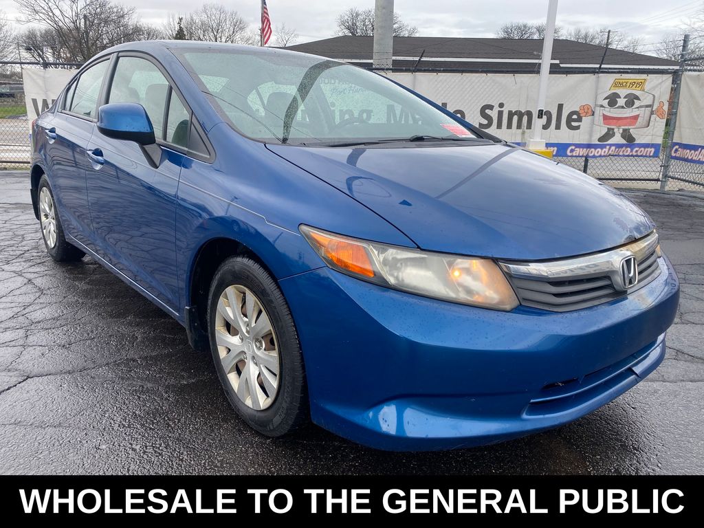 Dyno Blue Pearl 2012 Honda Civic LX Sedan Front-Wheel Drive 5-Speed Automatic