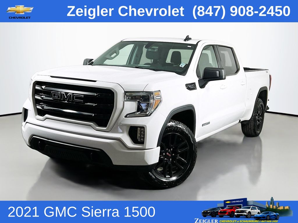 Summit White 2021 GMC Sierra 1500 Pickup Truck Four-Wheel Drive 8-Speed Automatic