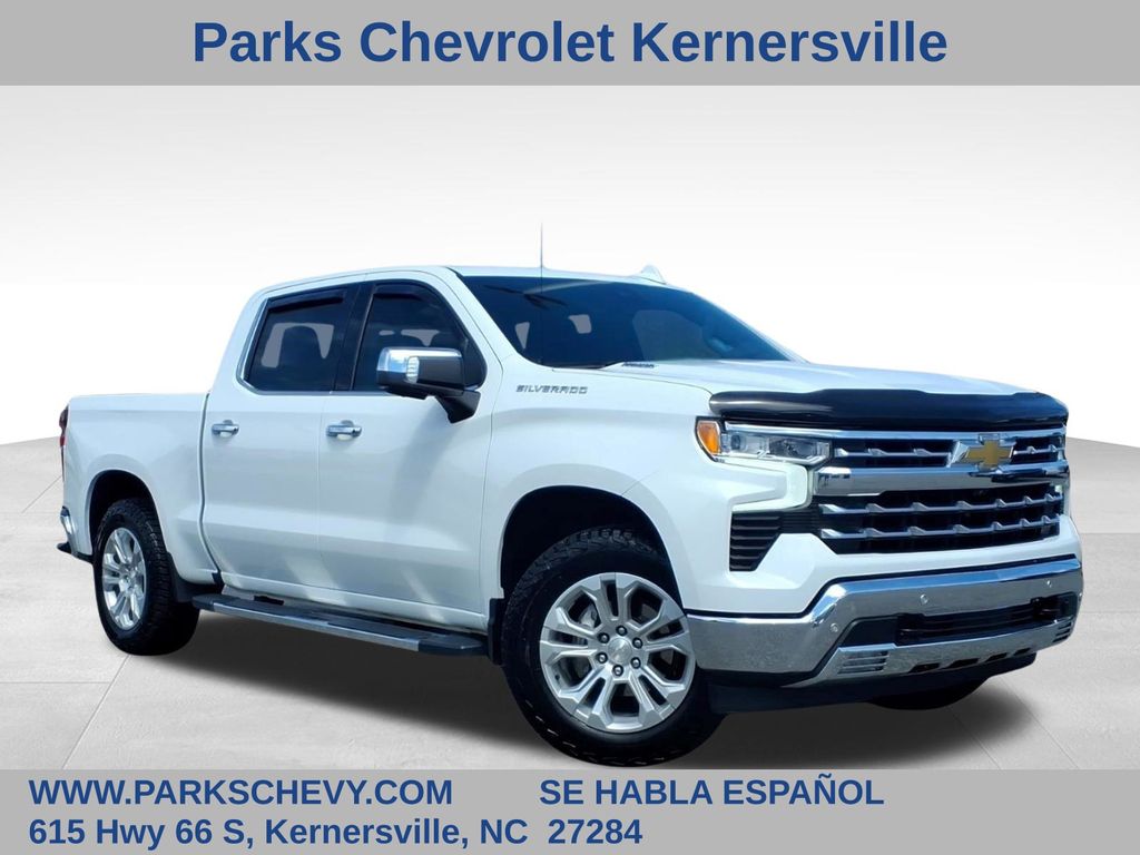Summit White 2023 Chevrolet Silverado 1500 Pickup Truck Four-Wheel Drive Automatic