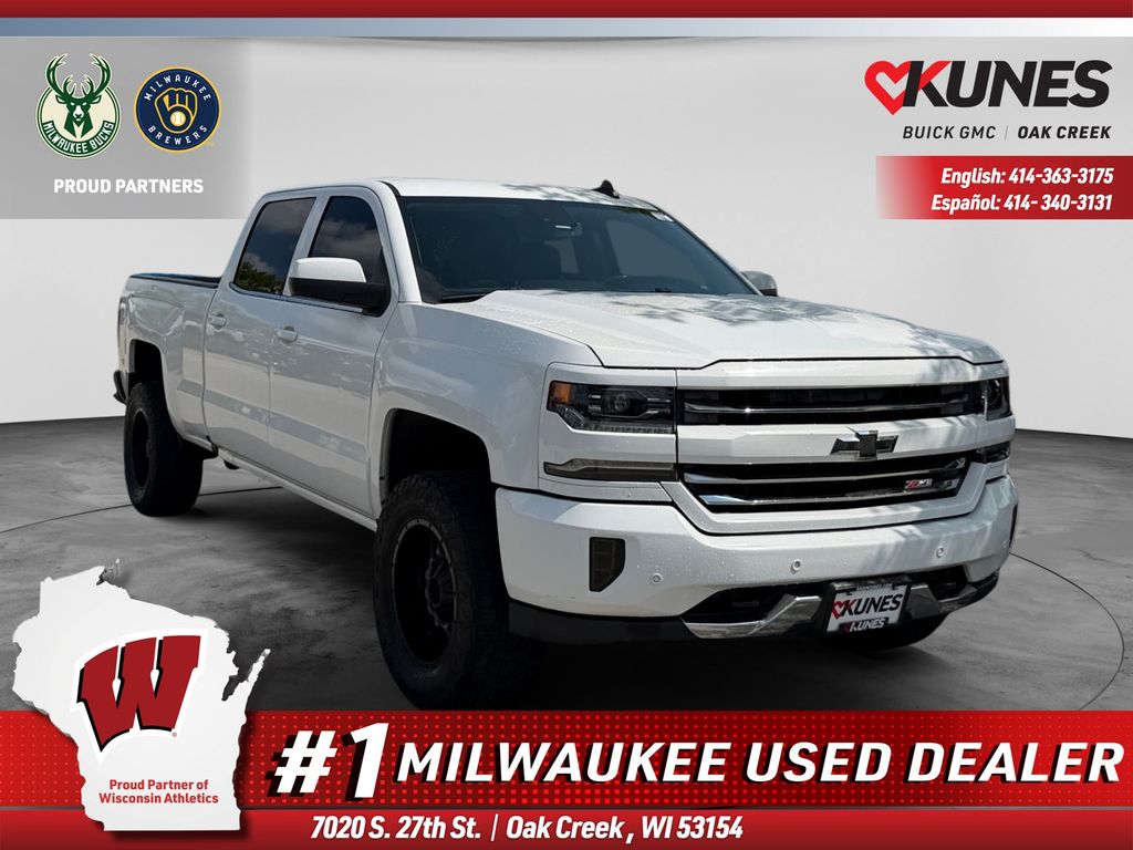 Summit White 2016 Chevrolet Silverado 1500 Pickup Truck Four-Wheel Drive 8-Speed Automatic Overdrive