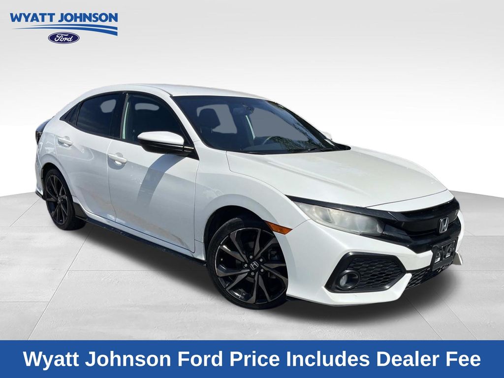 Taffeta White 2018 Honda Civic Hatchback Hatchback Front-Wheel Drive Continuously Variable Transmission