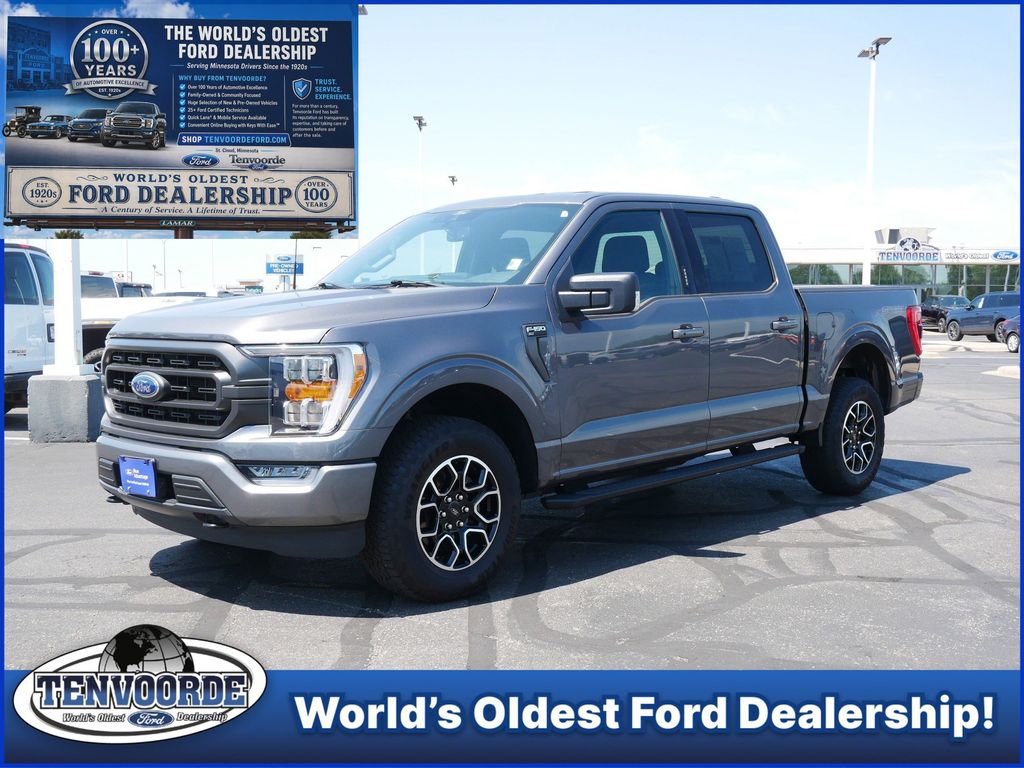 Gray Metallic 2022 Ford F-150 Pickup Truck Four-Wheel Drive Automatic