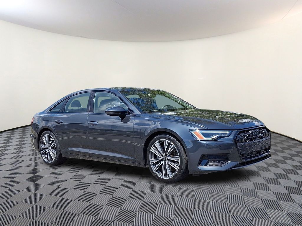 Manhattan Gray Metallic 2024 Audi A6 quattro Premium 45 TFSI Sedan All-Wheel Drive 7-Speed Automatic