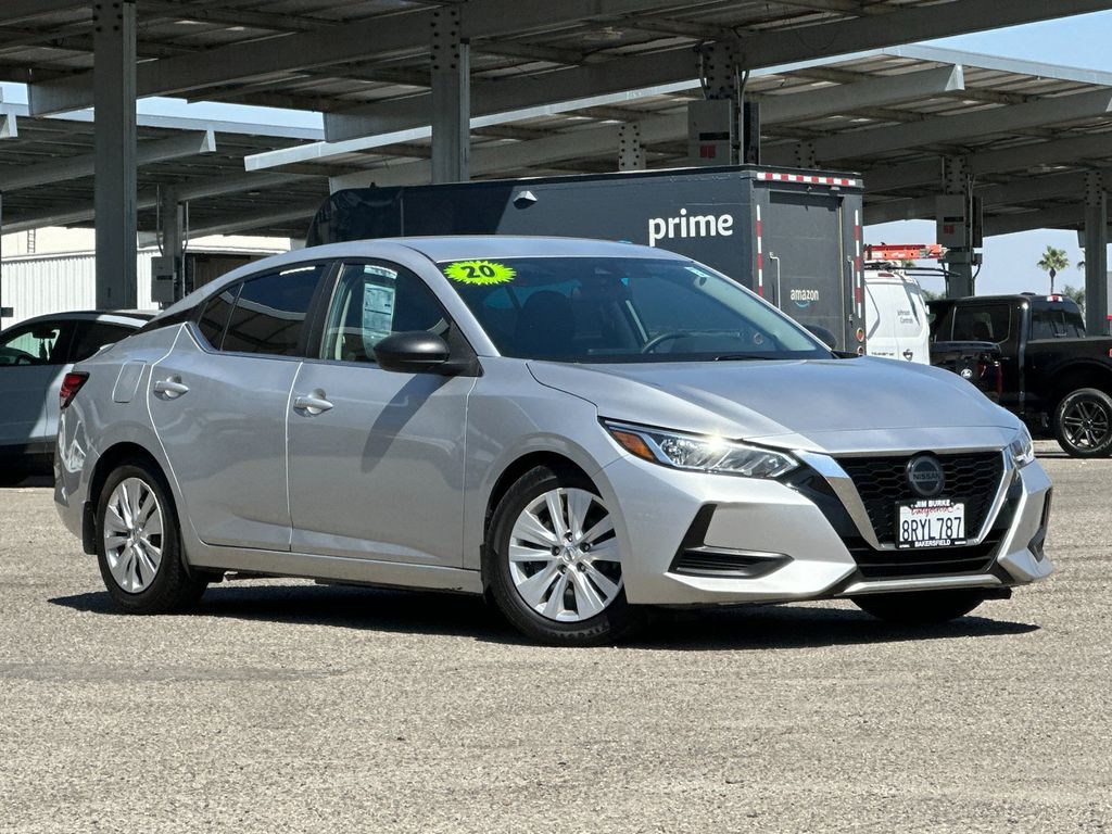 Brilliant Silver Metallic 2020 Nissan Sentra Sedan Front-Wheel Drive Continuously Variable Transmission