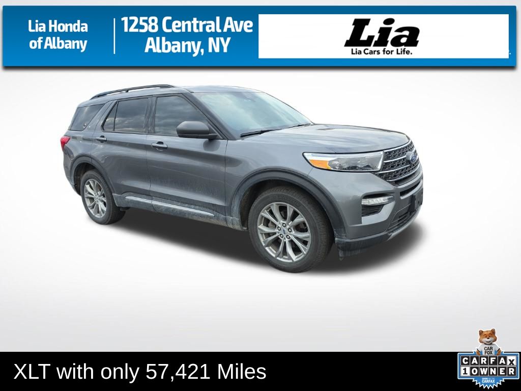 Carbonized Gray Metallic 2023 Ford Explorer XLT AWD SUV / Crossover All-Wheel Drive Automatic