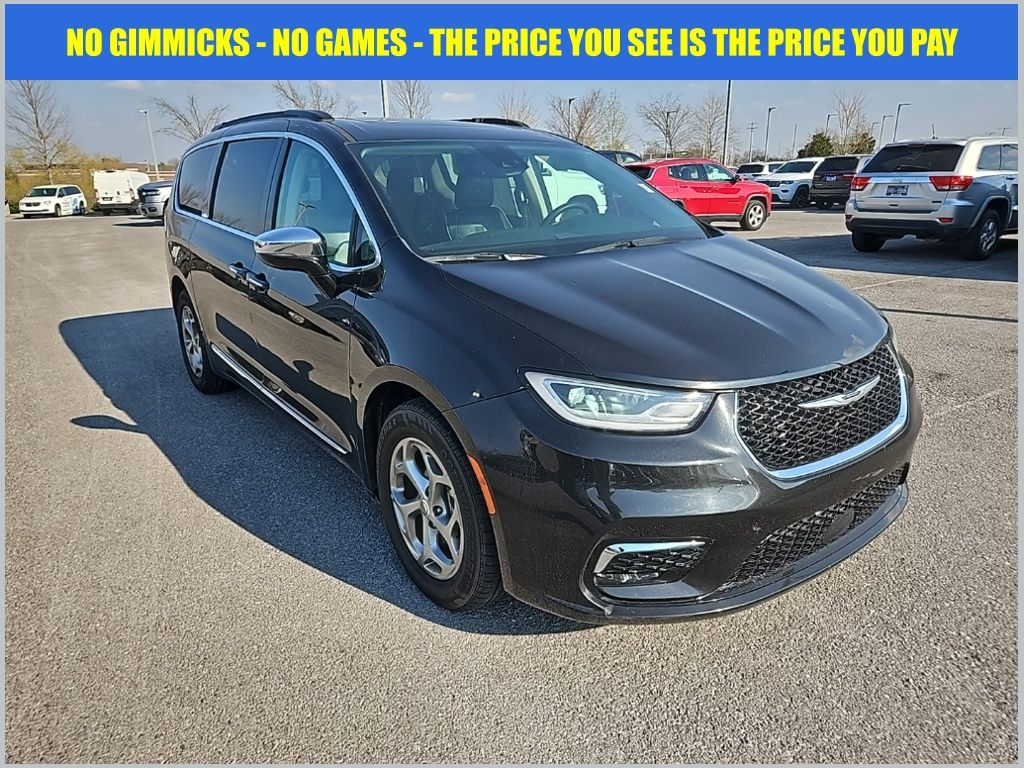 Brilliant Black Crystal Pearlcoat 2023 Chrysler Pacifica Limited FWD Minivan Front-Wheel Drive 9-Speed Automatic