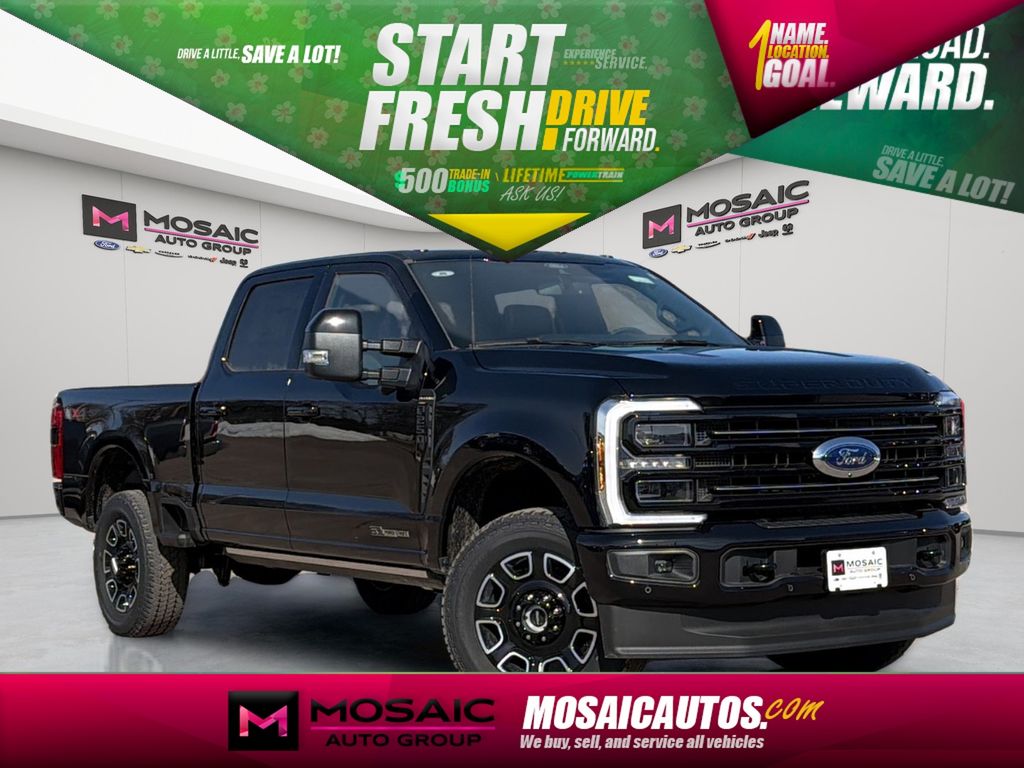 Agate Black Metallic 2026 Ford F-250 Super Duty Platinum Crew Cab 4WD Pickup Truck Four-Wheel Drive Automatic