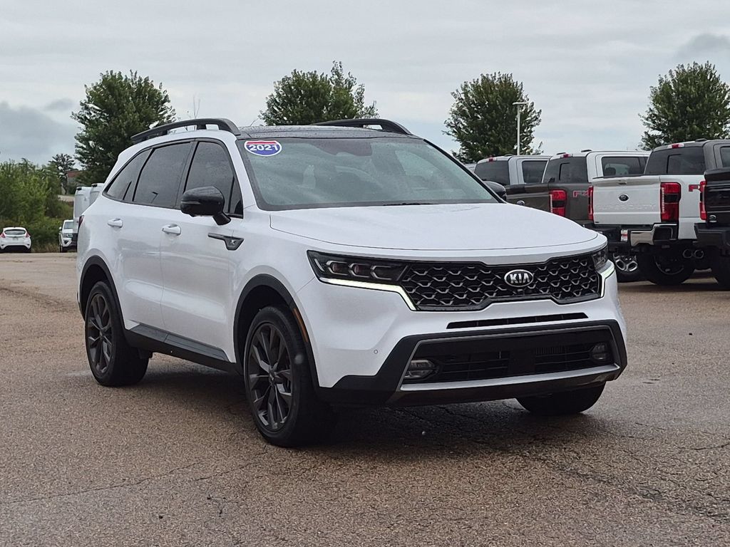 Glacial White Pearl 2021 Kia Sorento SUV / Crossover All-Wheel Drive 8-Speed Dual Clutch