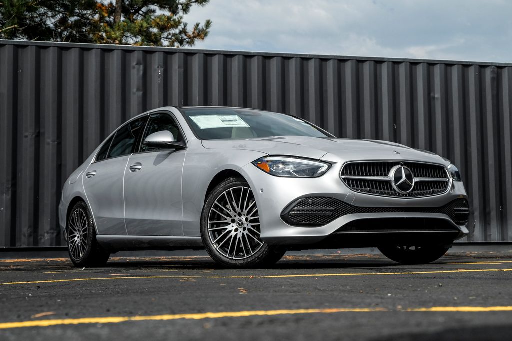Cirrus Silver Metallic 2026 Mercedes-Benz C-Class Sedan All-Wheel Drive 9-Speed Automatic