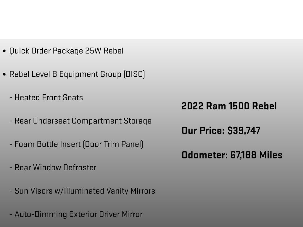 2022 Ram 1500 Rebel Black at Carlisle Cadillac Buick GMC
