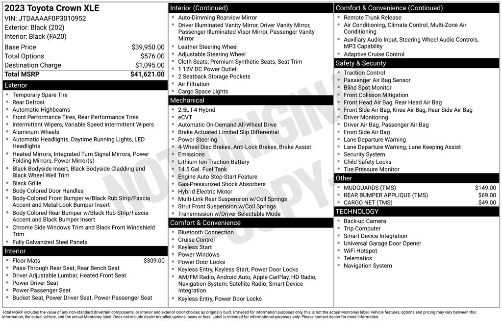 Used 2023 Black Toyota XLE image 6