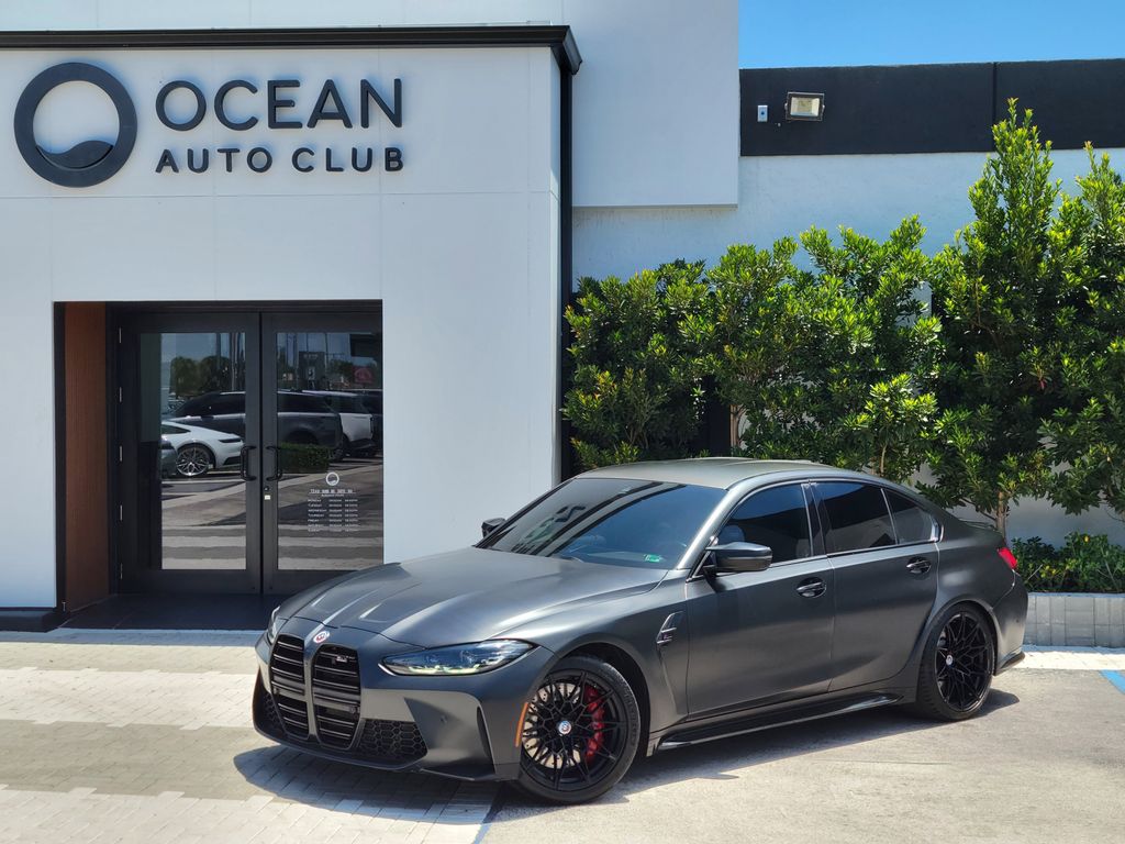 Black Sapphire Metallic 2024 BMW M3 Competition RWD Sedan Rear-Wheel Drive 8-Speed Automatic