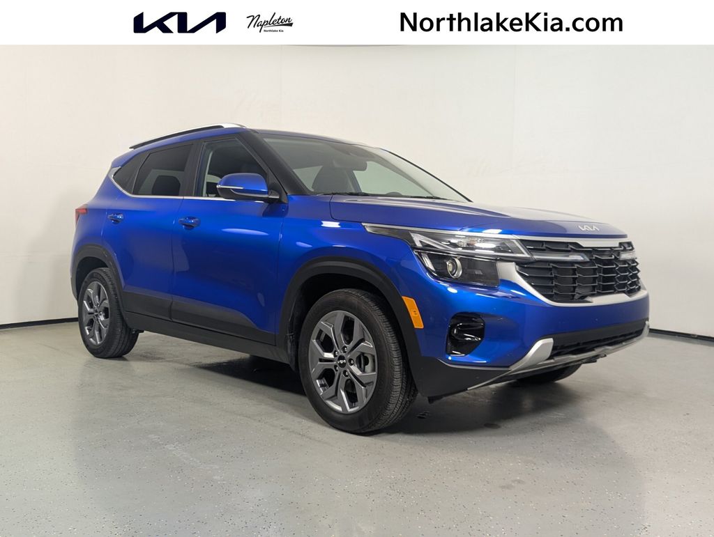 Neptune Blue 2024 Kia Seltos S AWD SUV / Crossover All-Wheel Drive Continuously Variable Transmission