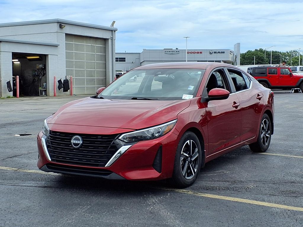 Red (Scarlet Ember Tintcoat) 2024 Nissan Sentra Sedan Front-Wheel Drive Continuously Variable Transmission