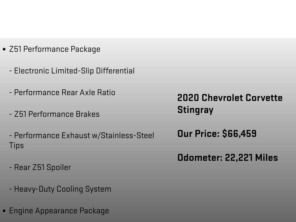 2020 Chevrolet Corvette Stingray Red at Audi Porsche Sewickley
