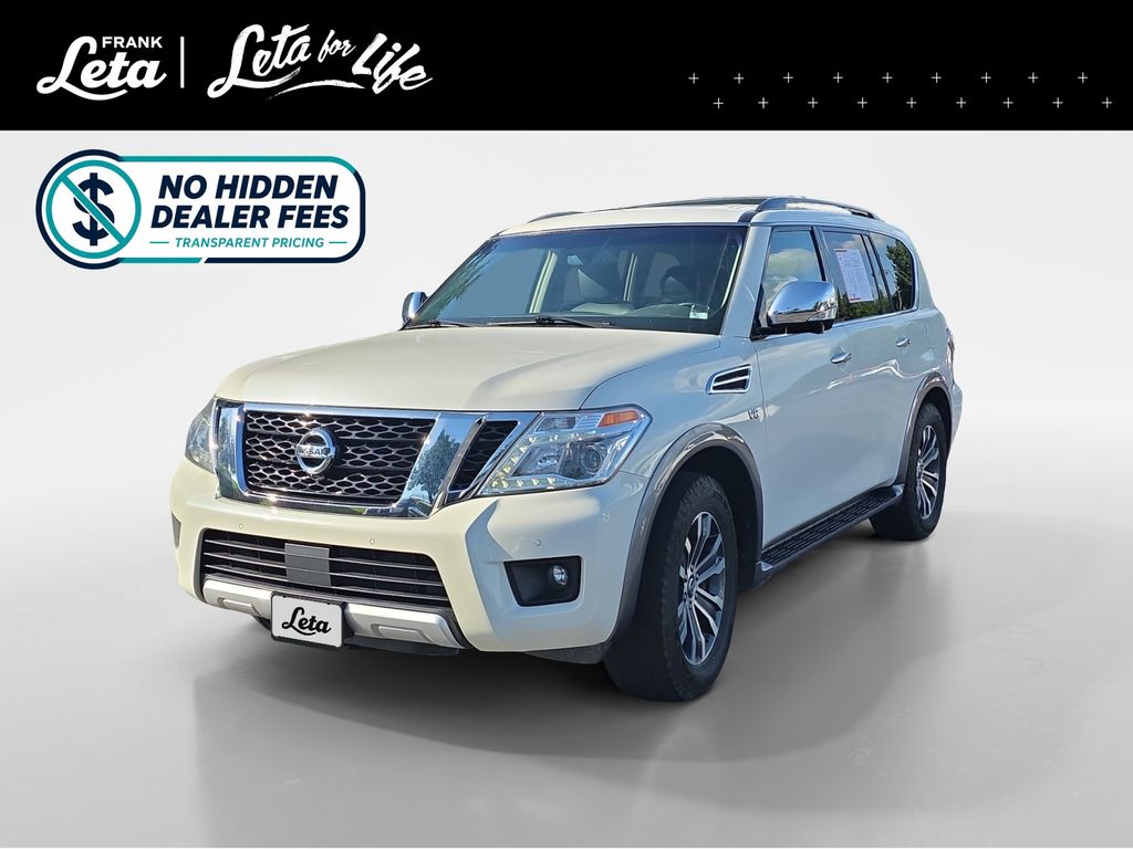 Pearl White 2017 Nissan Armada SUV / Crossover Four-Wheel Drive 7-Speed Automatic