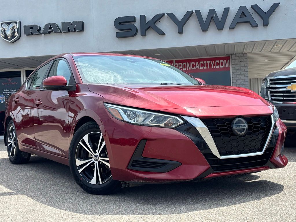 Red (Scarlet Ember Tintcoat) 2020 Nissan Sentra SV FWD Sedan Front-Wheel Drive Continuously Variable Transmission