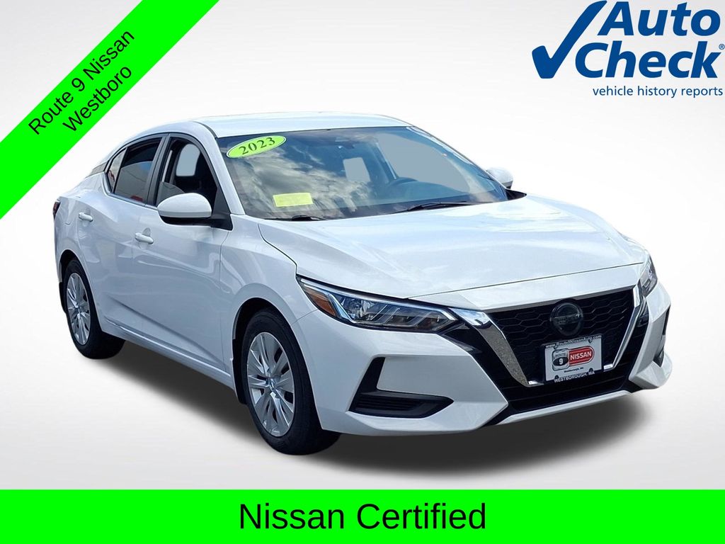 White (Fresh Powder) 2023 Nissan Sentra Sedan Front-Wheel Drive Continuously Variable Transmission