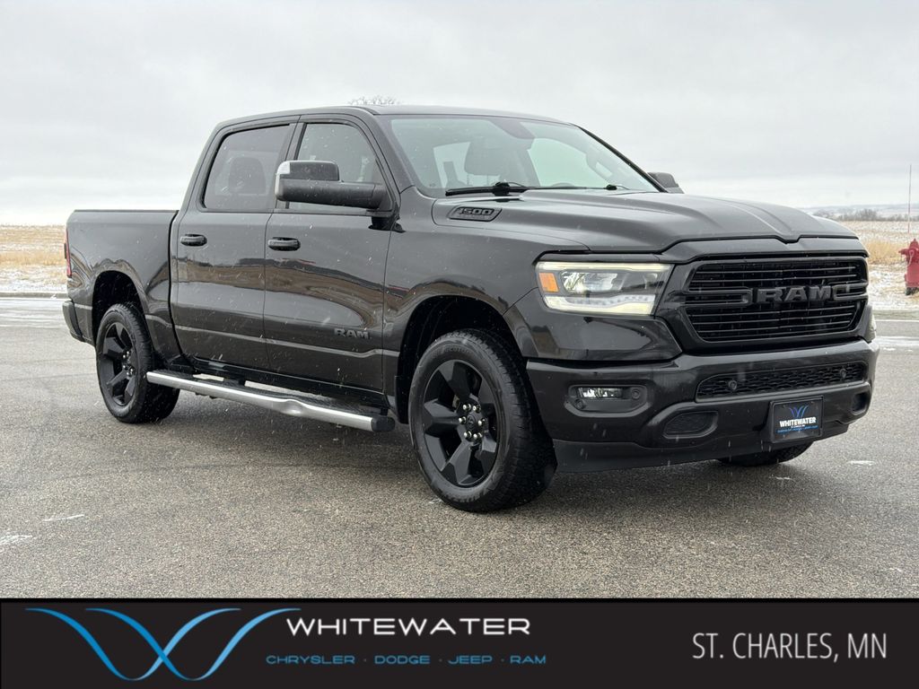 Diamond Black Crystal Pearlcoat 2019 RAM 1500 Big Horn Crew Cab 4WD Pickup Truck Four-Wheel Drive 8-Speed Automatic