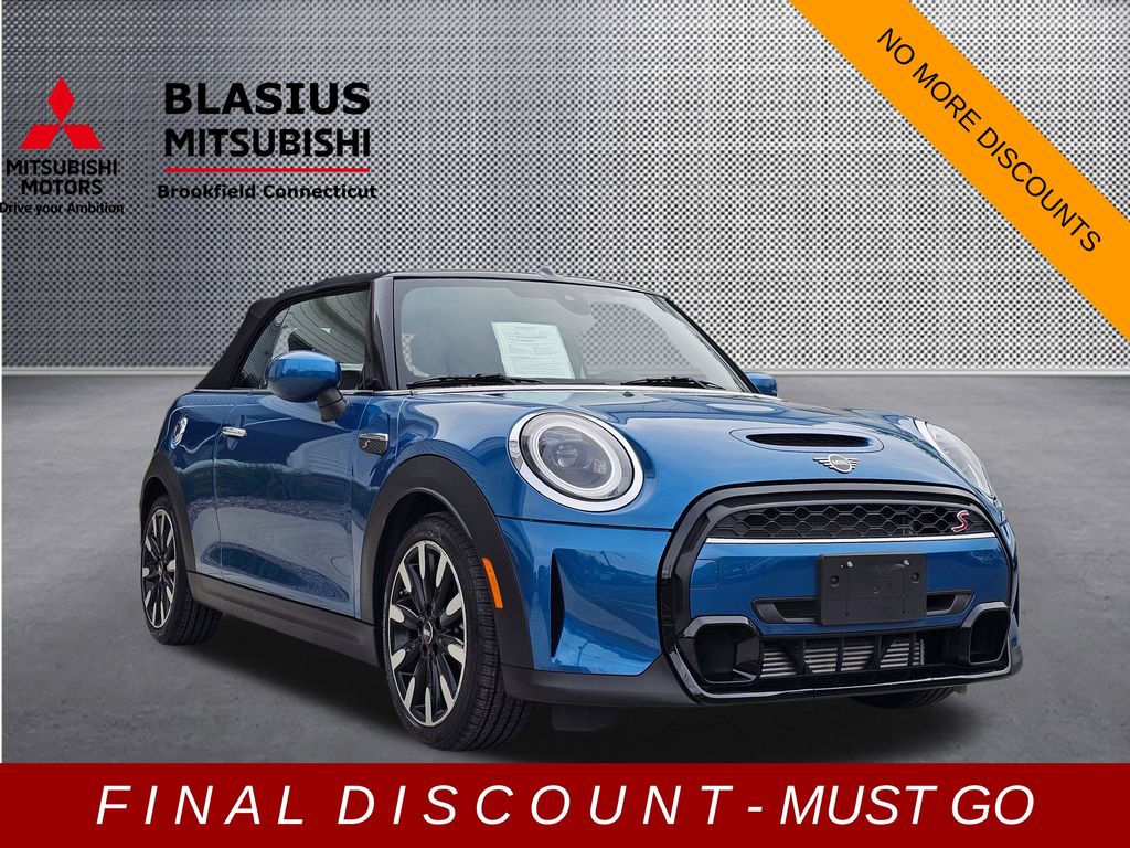 Island Blue Metallic 2023 MINI Cooper S Convertible FWD Convertible Front-Wheel Drive 7-Speed Automatic