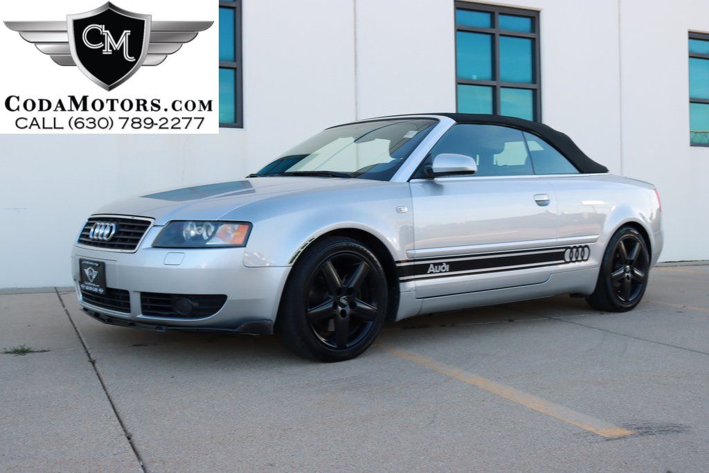 Silver 2003 Audi A4 Convertible Front-Wheel Drive Continuously Variable Transmission
