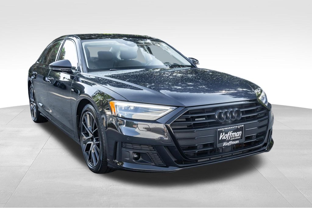 Moonlight Blue Metallic 2021 Audi A8 Sedan All-Wheel Drive 8-Speed Automatic