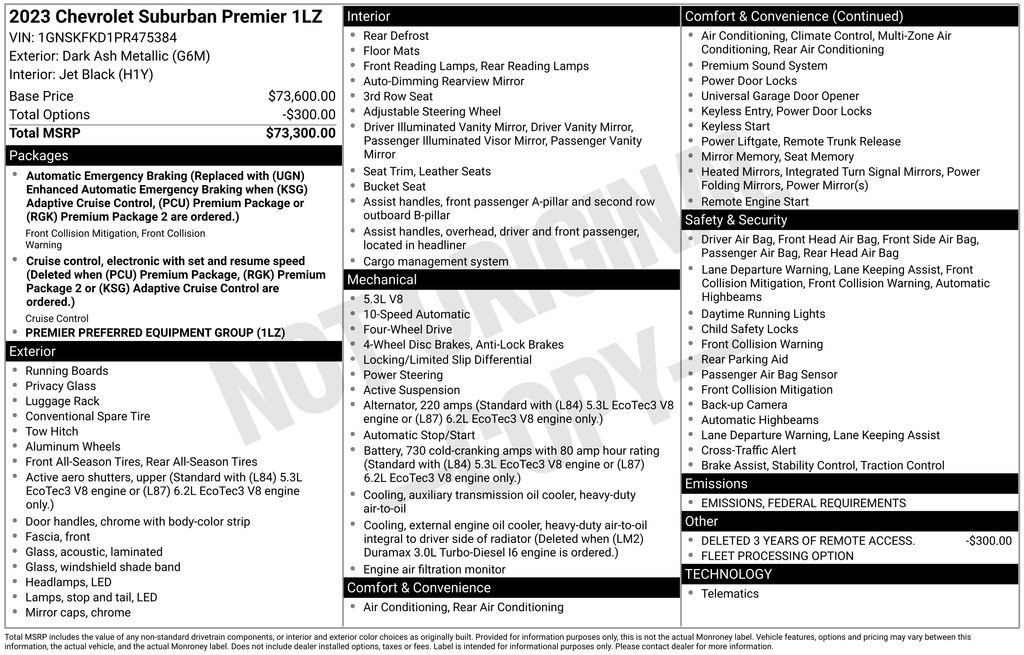 2023 Chevrolet Suburban Premier photo