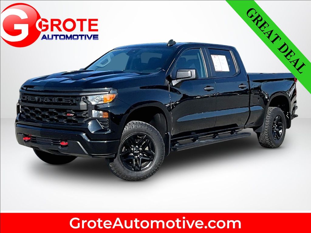 Black 2022 Chevrolet Silverado 1500 Pickup Truck Four-Wheel Drive 8-Speed Automatic