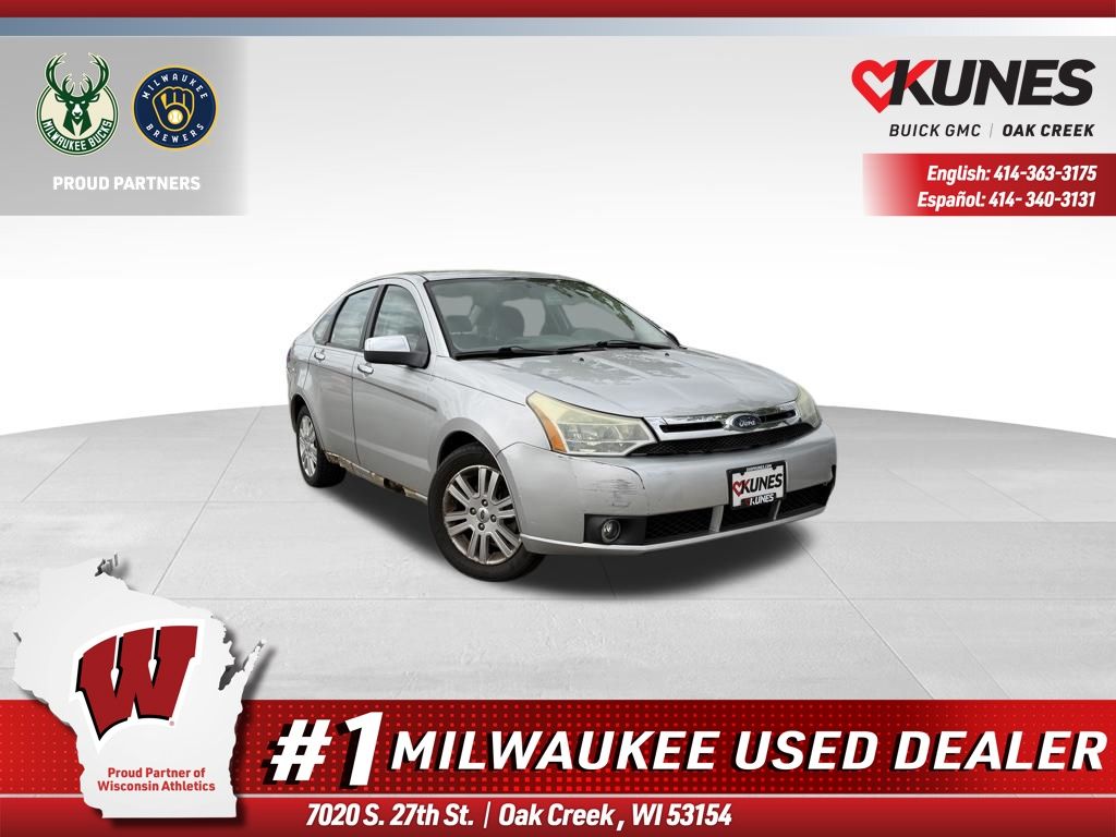 Silver 2010 Ford Focus SEL Sedan Front-Wheel Drive 4-Speed Automatic