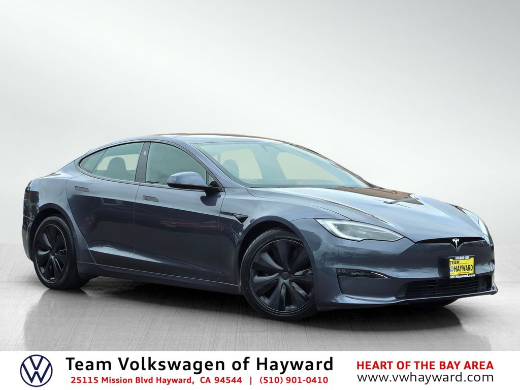 Midnight Silver Metallic 2022 Tesla Model S AWD Sedan All-Wheel Drive 1-Speed Automatic