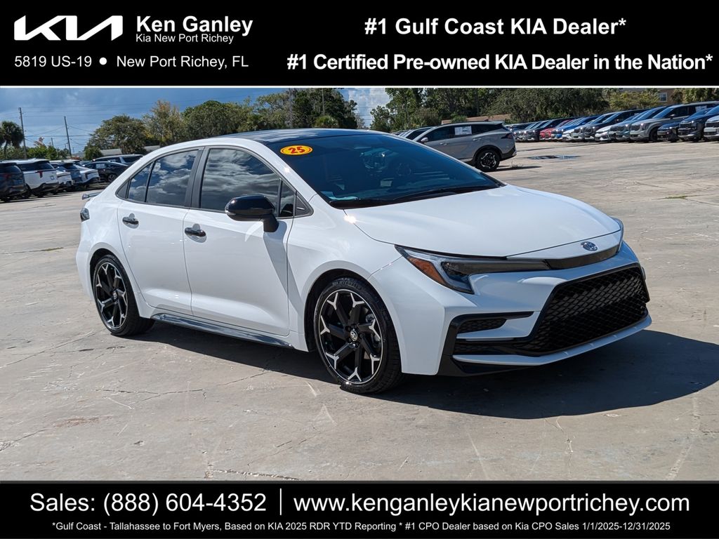 Midnight Black Metallic 2025 Toyota Corolla Sedan Front-Wheel Drive Continuously Variable Transmission