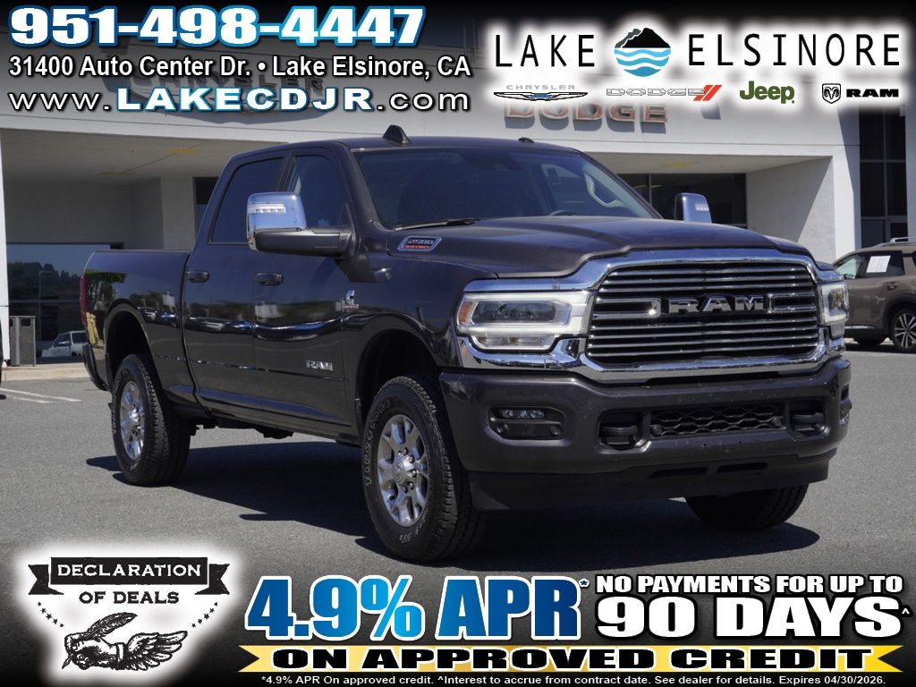 Gray (Granite Crystal Metallic Clearcoat) 2024 RAM 2500 Laramie Crew Cab 4WD Pickup Truck Four-Wheel Drive 6-Speed Automatic