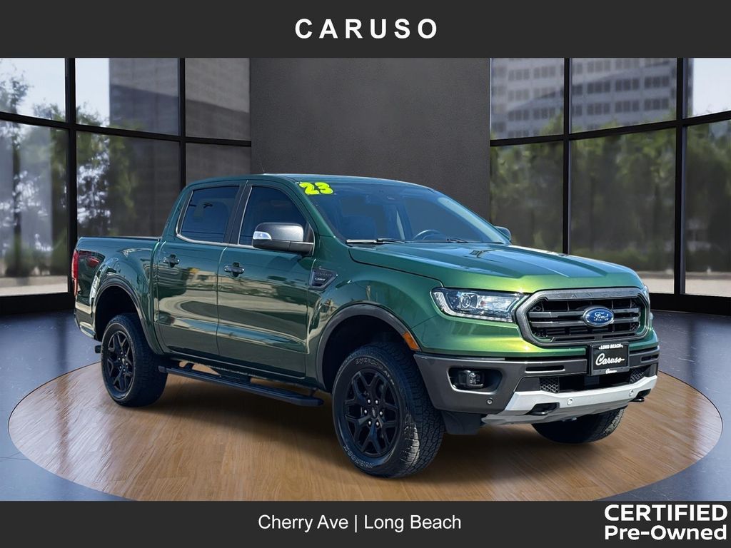 Green 2023 Ford Ranger Lariat SuperCrew 4WD Pickup Truck Four-Wheel Drive Automatic