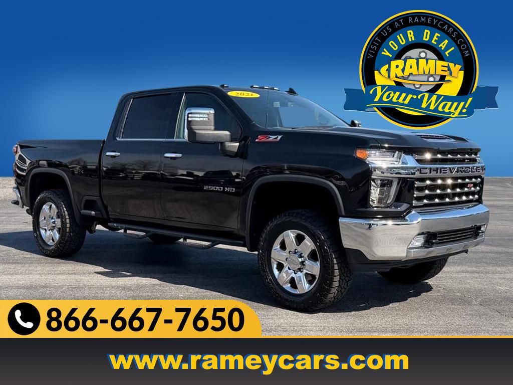 Black 2021 Chevrolet Silverado 2500HD LTZ Crew Cab 4WD Pickup Truck Four-Wheel Drive 6-Speed Automatic